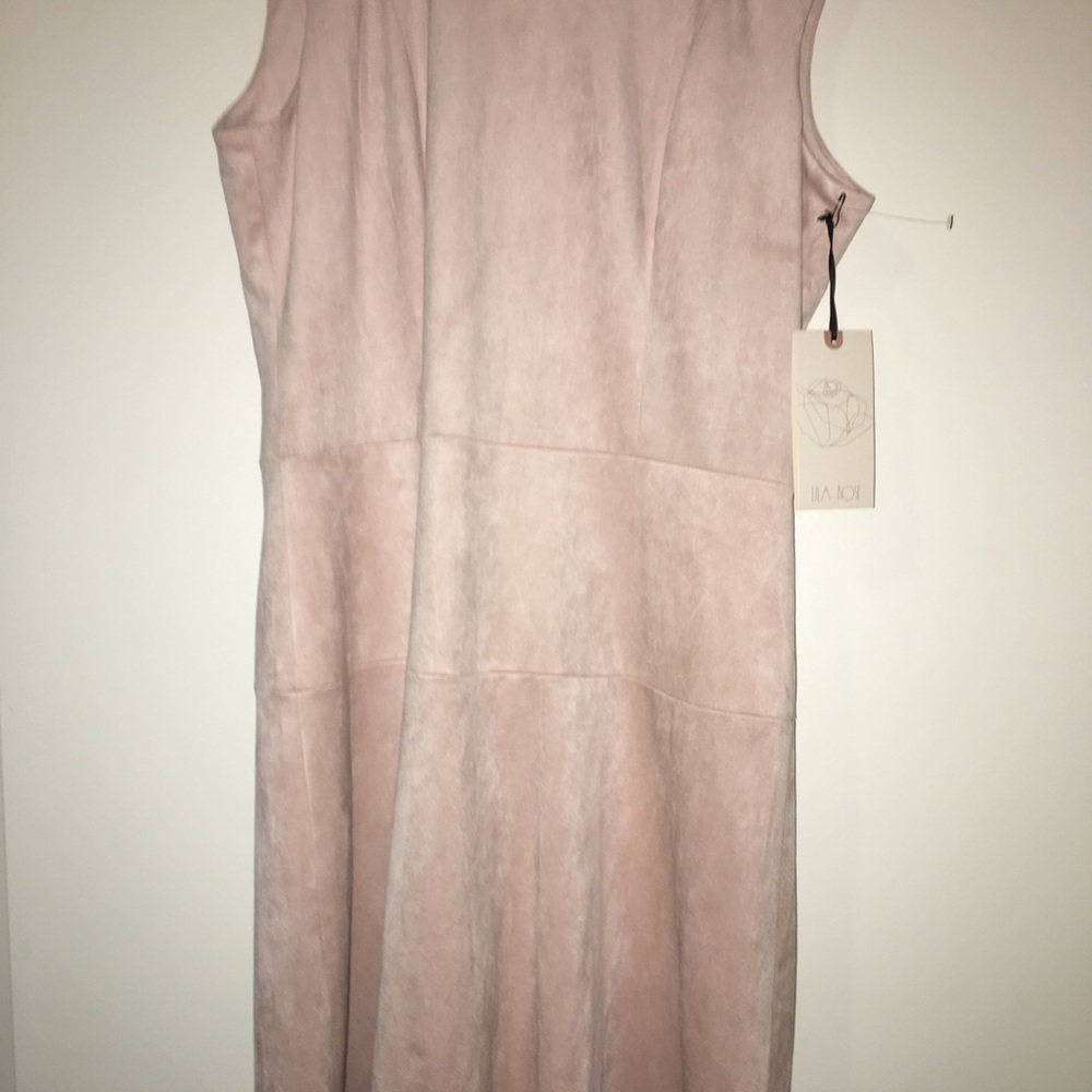Lila Rose Swede dress, cream, 8 (fit as M) NWT